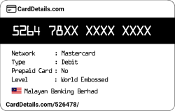 Card Details: 526478