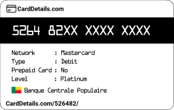 Card Details: 526482