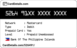 Card Details: 526491