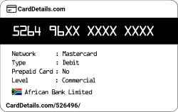 Card Details: 526496