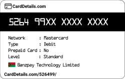 Card Details: 526499