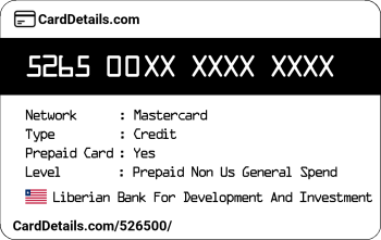 Card Details: 526500