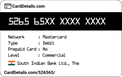 Card Details: 526565