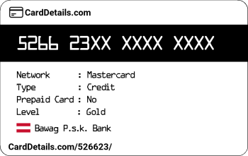 Card Details: 526623