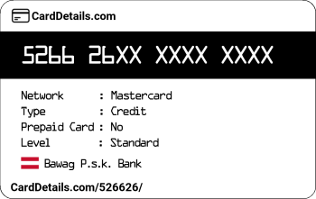 Card Details: 526626