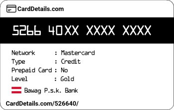 Card Details: 526640