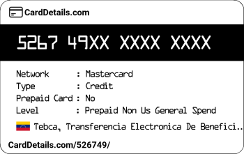 Card Details: 526749