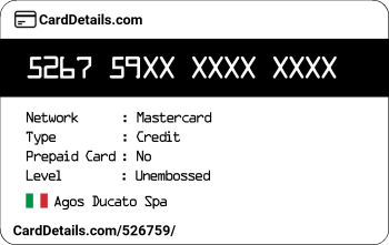 Card Details: 526759