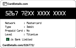 Card Details: 526772