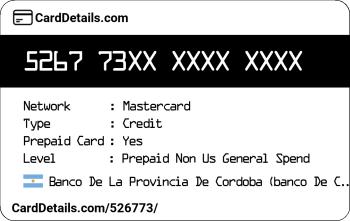 Card Details: 526773