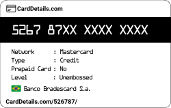 Card Details: 526787