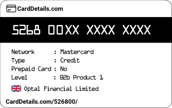 Card Details: 526800