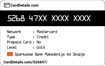 Card Details: 526847