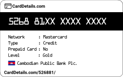 Card Details: 526881