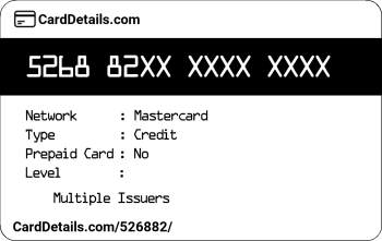 Card Details: 526882