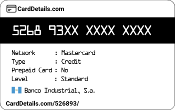 Card Details: 526893