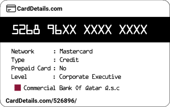 Card Details: 526896