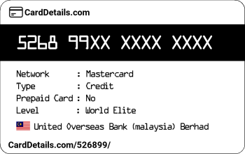 Card Details: 526899