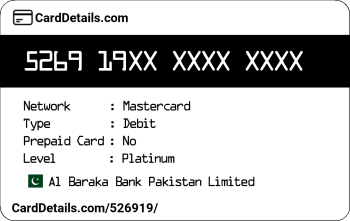 Card Details: 526919