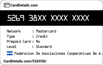 Card Details: 526938