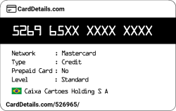 Card Details: 526965