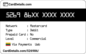 Card Details: 526986