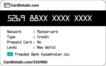 Card Details: 526988