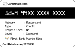 Card Details: 526999