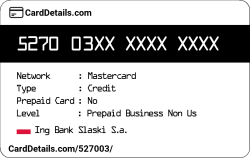 Card Details: 527003