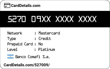 Card Details: 527009