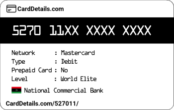 Card Details: 527011
