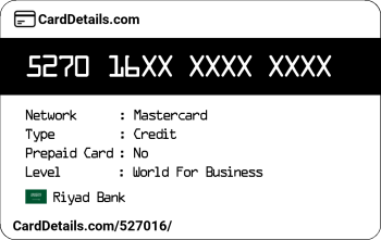 Card Details: 527016