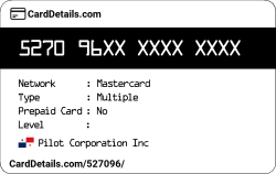Card Details: 527096