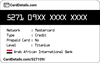 Card Details: 527109