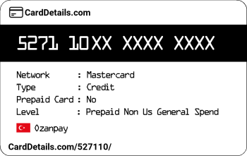 Card Details: 527110