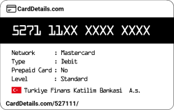 Card Details: 527111
