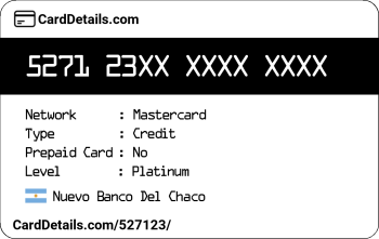 Card Details: 527123