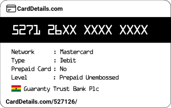 Card Details: 527126