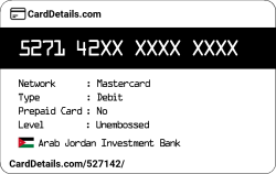 Card Details: 527142