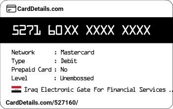 Card Details: 527160