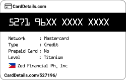 Card Details: 527196
