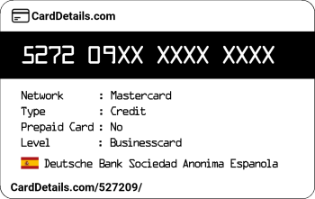 Card Details: 527209