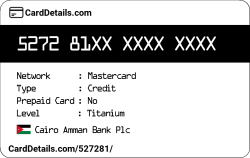 Card Details: 527281