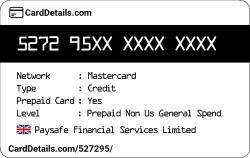 Card Details: 527295