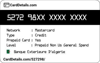 Card Details: 527298
