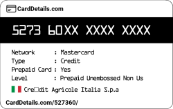 Card Details: 527360