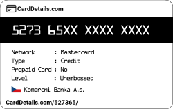 Card Details: 527365