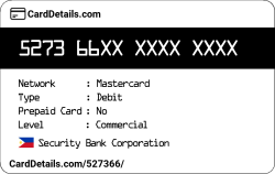 Card Details: 527366