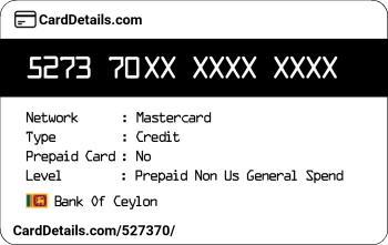 Card Details: 527370