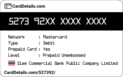 Card Details: 527392